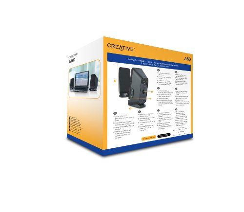 Creative (B-WARE) PC-Lautsprecher A60 2.0 Stereo, 3,5 mm 2W Creative (B-WARE) PC-Lautsprecher A60 2.0 Stereo, 3,5 mm 2W