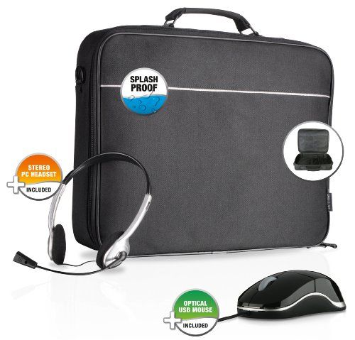 Speedlink Agio Netbook Set Notebook Tasche 15,6-Zoll/ Snappy 3-Tasten-Maus/Maia-Headset