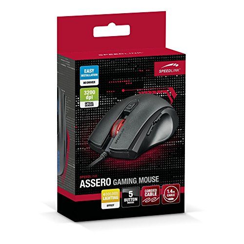 Speedlink 5-Tasten Gamer Maus für PC / Computer - Assero Gamingmaus 1,4m Speedlink 5-Tasten Gamer Maus für PC / Computer - Assero Gamingmaus 1,4m