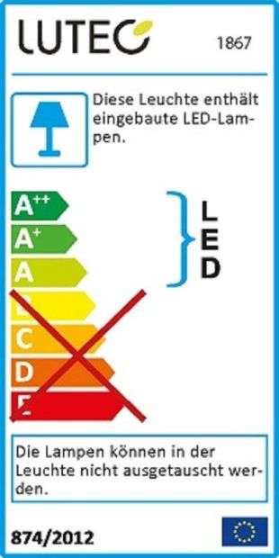 Lutec by Eco-Light LED Außenwandleuchte Drehbar 3W Wandleuchte 