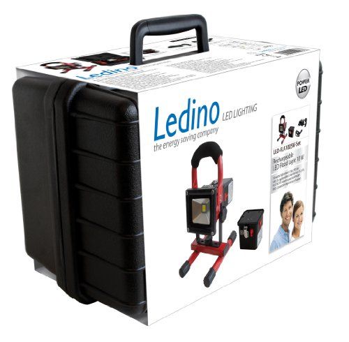 Ledino LED-FLA1005 Akkustrahler 10 W mit 2x Li-Ionen Wechselakku Ledino LED-FLA1005 Akkustrahler 10 W mit 2x Li-Ionen Wechselakku