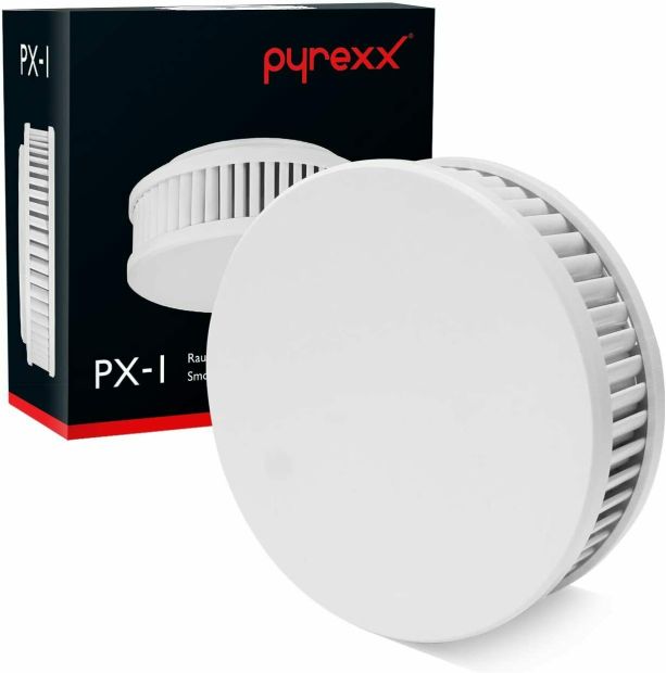 Pyrexx PX-1 - 1 Stück • Rauchmelder 12 Jahre Batterie mit Magnet-Halterung