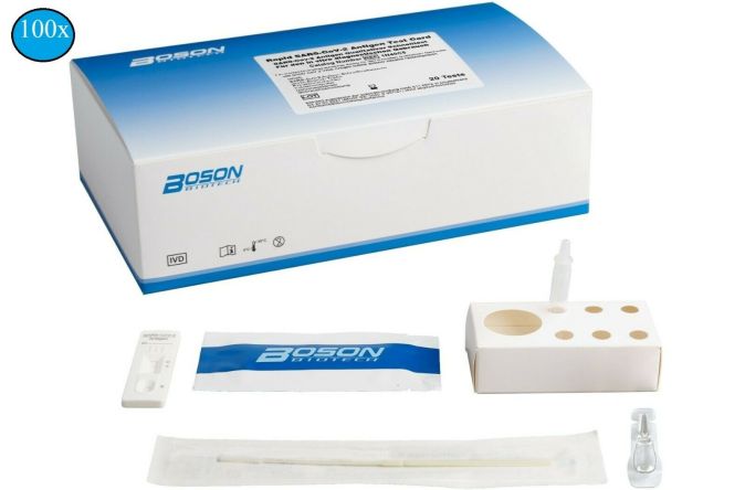 100x BOSON Corona Schnelltest Selbsttest Covid-19 Antigen Test [5 x 20er-Pack]