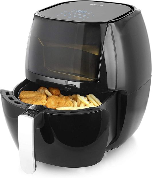 Emerio Heißluftfritteuse 1800W 6l fritieren Air Fryer touch Display 7 Programme