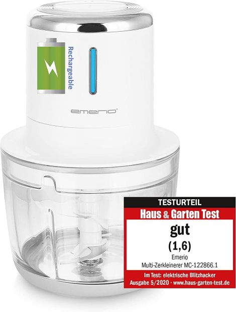 Emerio Multizerkleinerer Akku Zerkleinerer Obst Gemüseschneider Mixer 