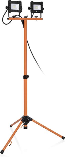 Smartwares LED Baustrahler mit Stativ Doppel Strahler Arbeitsleuchte Smartwares LED Baustrahler mit Stativ Doppel Strahler Arbeitsleuchte