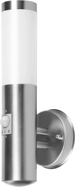 Smartwares LED Wandleuchte Außen mit Bewegungsmelder Edelstahl