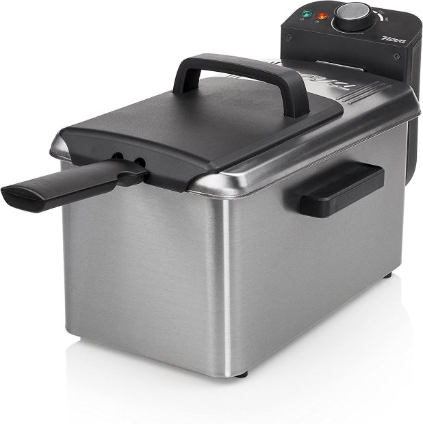 Nova Fritteuse 3L Friteuse Edelstahl Kaltzone Schutzfilter Fritöse