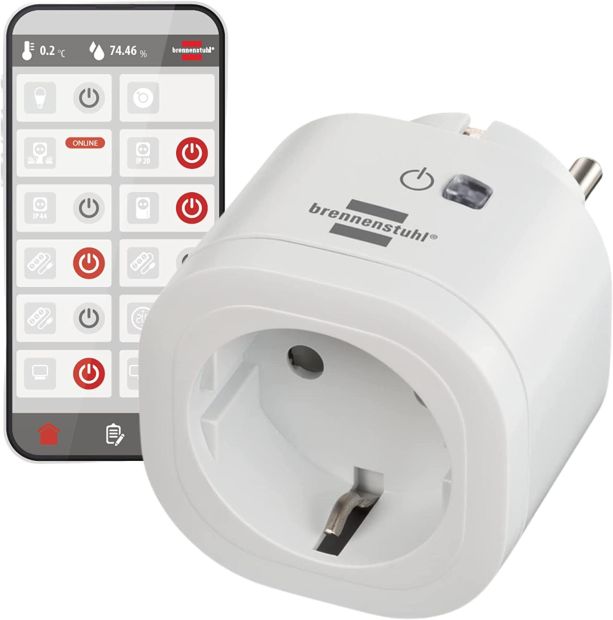 Brennenstuhl Smart Steckdose Wifi Wlan Steckdosenadapter Zwischenstecker
