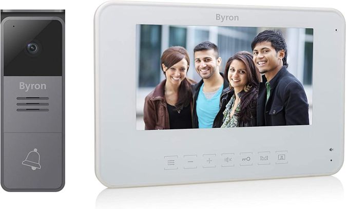 Byron Video-Gegensprechanlage Tür mit Kamera 2adrig 7" Türsprechanlage Byron Video-Gegensprechanlage Tür mit Kamera 2adrig 7" Türsprechanlage