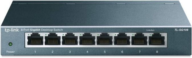 TP-Link TL-SG108 8 Port Gigabit Netzwerk Switch Lan Ethernet Verteiler 10/100/1000Mbps
