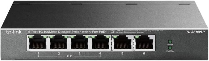 TP-Link TL-SF1006P 6-Port Netzwerk Switch PoE Ethernet Verteiler TP-Link TL-SF1006P 6-Port Netzwerk Switch PoE Ethernet Verteiler