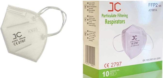 Fiducia 10x FFP 2 FFP2 KN95 Masken Atemschutzmaske Einzelverpackung 