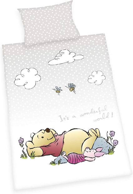 Herding Baby Bettwäsche SET Bettbezug 100x135 Kissenbezug Winnie Puuh