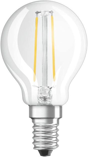 OSRAM Filament LED Lampe mit E14 Tropfenform Kaltweiss 25-W-Glühbirne 10er-Pack