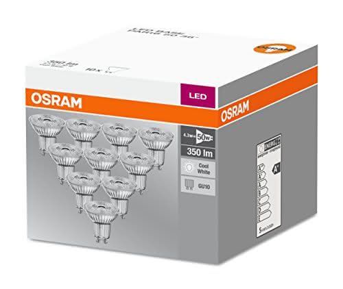10x Osram LED BASE PAR16 Reflektorlampe GU10 Reflektorlampen 50W 