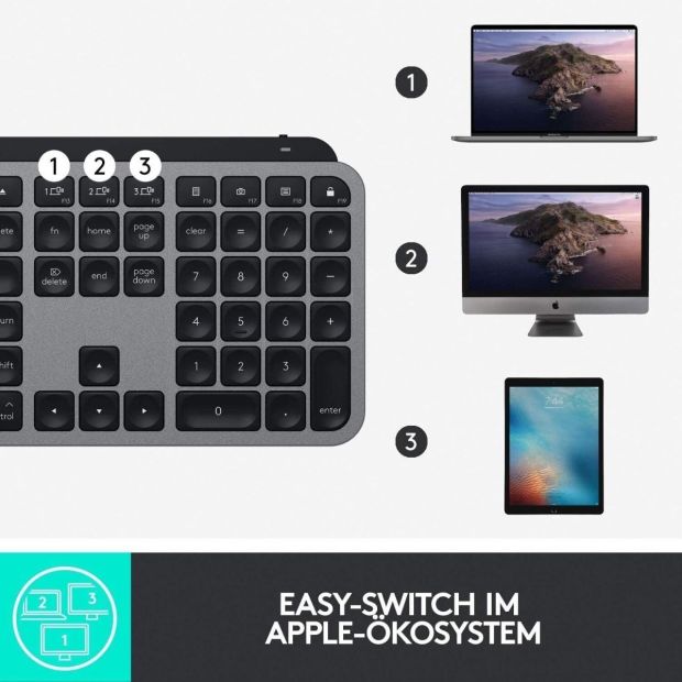 Logitech MX Keys für MAC Kabellos Tastatur Spanisches [B-WARE]