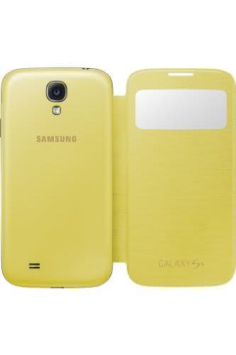 Samsung S View Hülle Schutzhülle Premium Cover für Galaxy S4 - Gelb