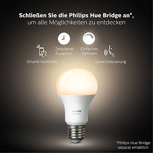 Philips Hue White Wireless Dimming Kit, E27 LED Lampe inkl. Dimmschalter Philips Hue White Wireless Dimming Kit, E27 LED Lampe inkl. Dimmschalter