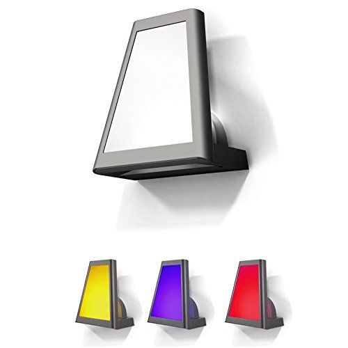 Eco Light Moderne LED-Außenwandleuchte inklusive 3 Farbfiltern Eco Light Moderne LED-Außenwandleuchte inklusive 3 Farbfiltern