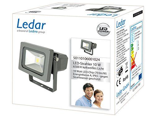 Ledar LED Außenleuchte Ledar LED-Flutlichtstrahler10W Tageslichtweiß 