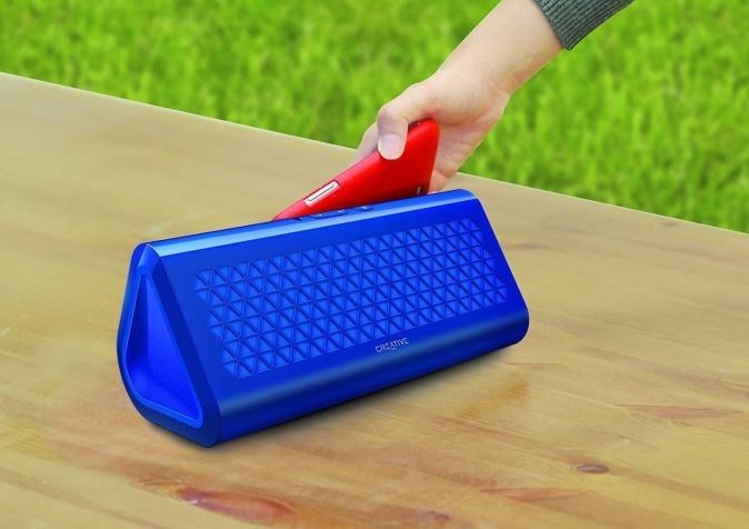 Creative® Bluetooth Lautsprecher Tragbar mit NFC-Funktion Blau [B-WARE]