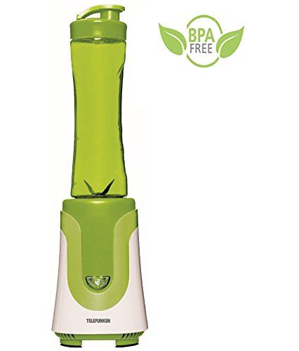 Telefunken Standmixer Mix & Go Smoothie Maker inkl. 2 Trinkflaschen grün