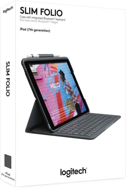 Logitech Slim Folio Tastatur Schutzhülle für iPad Spanisches Layout [B-WARE]