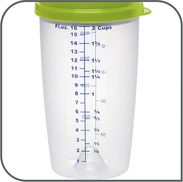 Emsa Superline Mixbecher mit Ausgussdeckel 0,5 Liter, inklusive Mixscheibe Grün Emsa Superline Mixbecher mit Ausgussdeckel 0,5 Liter, inklusive Mixscheibe Grün