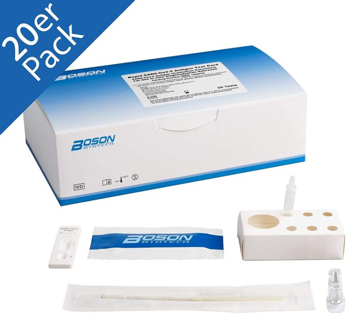 Boson Corona Schnelltest Selbsttest BfArM Nasal Covid [20er-Pack]