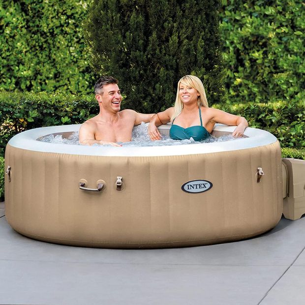 Intex Ø 196 x 71 cm Whirlpool Pure SPA - Bubble Massage Beige Intex Ø 196 x 71 cm Whirlpool Pure SPA - Bubble Massage Beige
