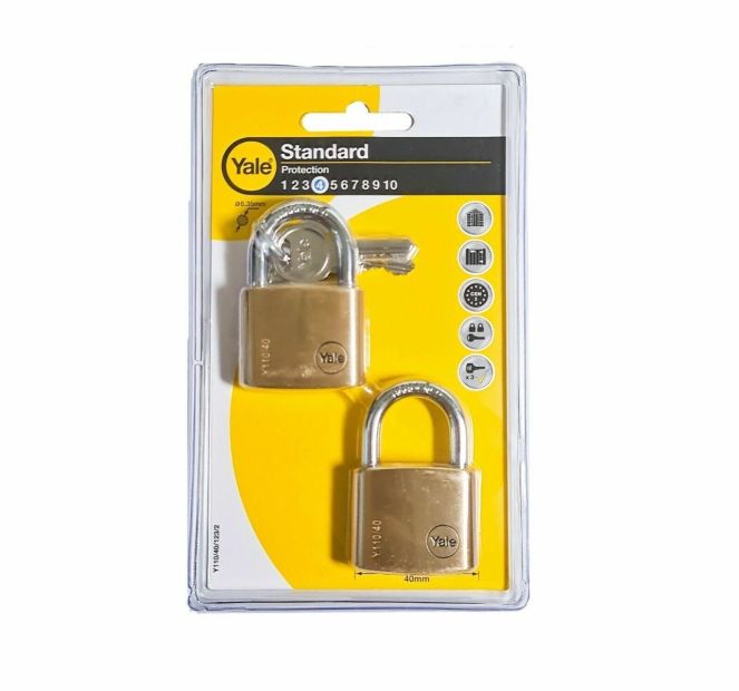 Yale Vorhängeschloss 41mm Koffer Bügelschloss mit 3 Schlüssel [2er]