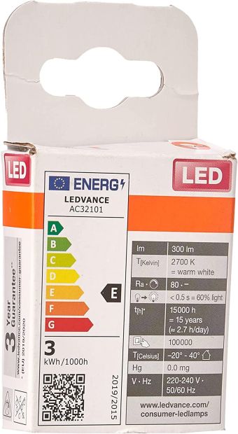 OSRAM LED-Pinlampe Stiftsockelleuchte G9 warmweiß  Stiftsockel Glühbirne 30W [3er Set]