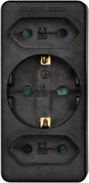 Hama Steckdosenadapter 3fach Euro Schuko Steckerleiste Mehrfachsteckdose