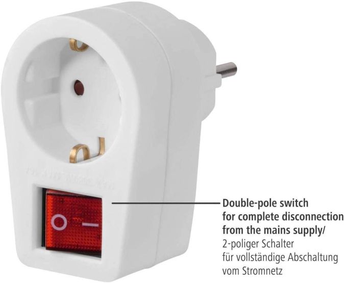 Hama Steckdosenadapter mit Berührungsschutz Hama Steckdosenadapter mit Berührungsschutz