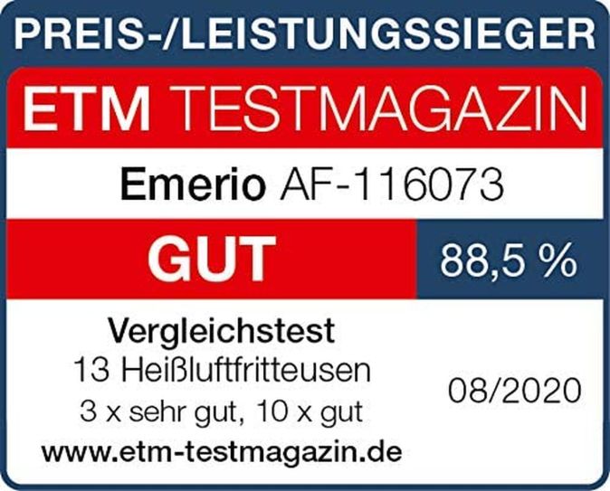 Emerio Heißluftfritteuse 1500W 4,5l Friteuse frittieren Smart Fryer Emerio Heißluftfritteuse 1500W 4,5l Friteuse frittieren Smart Fryer