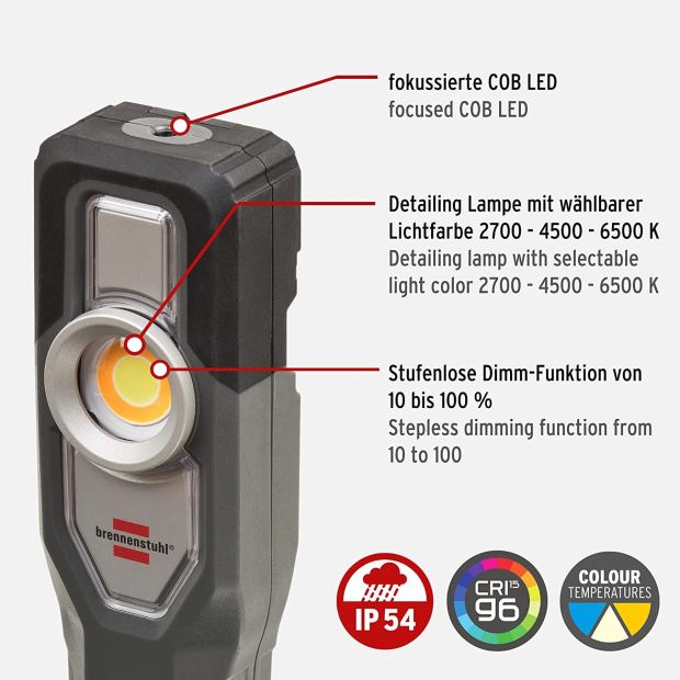Brennenstuhl LED Akku Arbeitsleuchte Handlampe inkl. USB-Ladekabel Brennenstuhl LED Akku Arbeitsleuchte Handlampe inkl. USB-Ladekabel