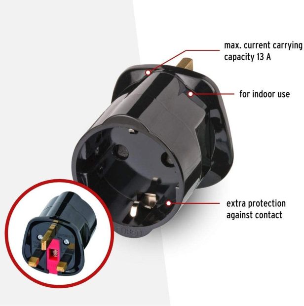 Brennenstuhl Reisestecker DE auf UK Schuko Reiseadapter Reisesteckdose Brennenstuhl Reisestecker DE auf UK Schuko Reiseadapter Reisesteckdose