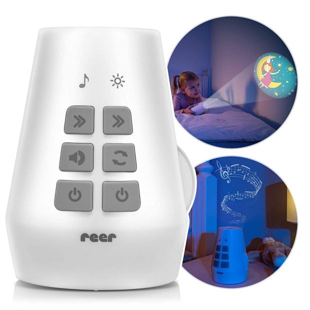 Reer Motiv Laser Projektor LED Kinder Baby Licht effekte + Spieluhr und Timer 3 Themenwelten