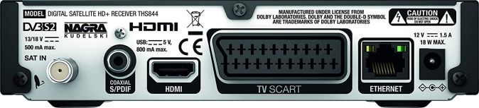 THOMSON THS844 Digitaler HD+ Satelliten Receiver DVB-S2, inkl. HD plus Karte