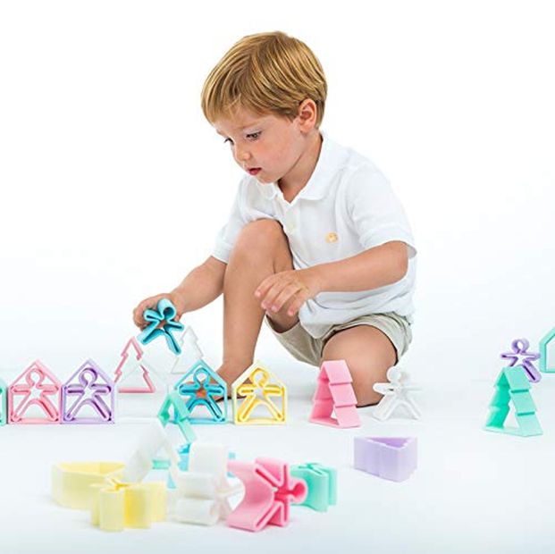 Beißring Baby Silikon + Spielzeug Kinder Feinmotorik Zahnberuhigung 12er Set