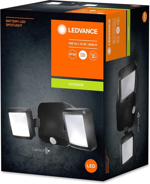 LEDVANCE LED Fluter Außen mit Bewegungsmelder Wandleuchte 10W