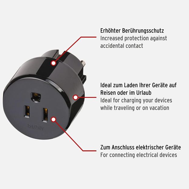 Brennenstuhl Reisesteckdose EU auf USA Japan Reisestecker Travel Adapter Brennenstuhl Reisesteckdose EU auf USA Japan Reisestecker Travel Adapter