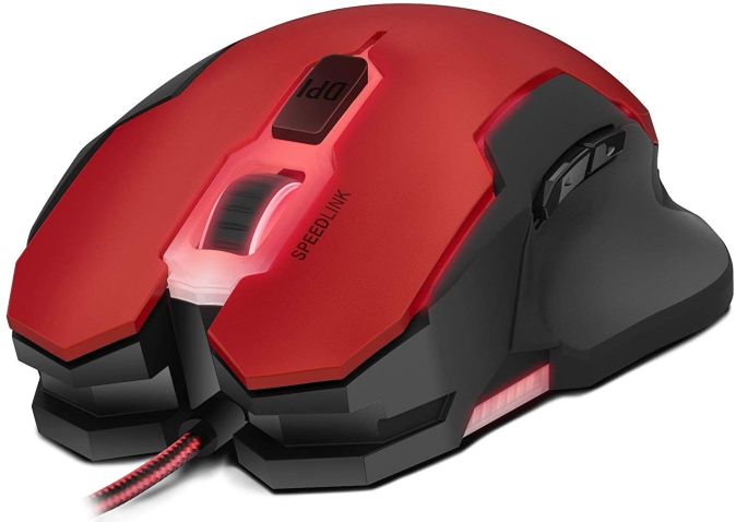 Speedlink 5-TastenGamer Maus für PC - Contus Gamingmaus schwarz-rot 