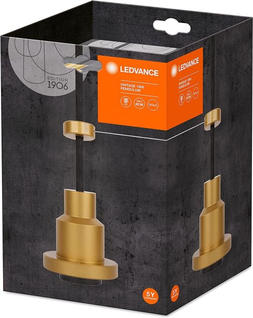 Ledvance LED Pendelleuchte Esszimmer Gold Deckenlampe Aluminium E27 40W Ledvance LED Pendelleuchte Esszimmer Gold Deckenlampe Aluminium E27 40W