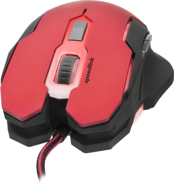 Speedlink CONTUS Gaming Mouse - Gaming-Maus mit 5 Tasten schwarz-rot