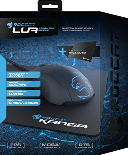 ROCCAT (B-WARE) Lua Tri-Button Maus + Kanga Cloth Mousepad Gaming Bundle ROCCAT (B-WARE) Lua Tri-Button Maus + Kanga Cloth Mousepad Gaming Bundle