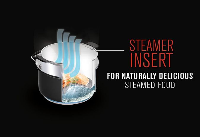 Tefal Kochtopf mit Dampfgarer + Deckel 3-teilig Koch Dampfgareinsatz Tefal Kochtopf mit Dampfgarer + Deckel 3-teilig Koch Dampfgareinsatz