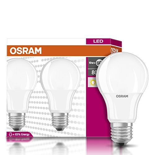 OSRAM LED-Lampe E27 Classic A / 8.5W - 60 Watt-Ersatz, LED Birne als Kolbenlampe / matt, warmweiß - 2700K, 2Stück.R2.F37.6842 OSRAM LED-Lampe E27 Classic A / 8.5W - 60 Watt-Ersatz, LED Birne als Kolbenlampe / matt, warmweiß - 2700K, 2Stück.R2.F37.6842