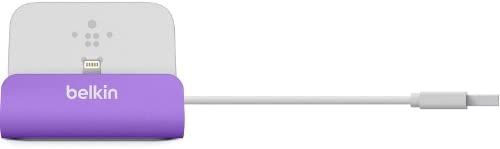 Belkin Lightning Lade/Sync-Dockingstation inkl1,2m USB-Kabel für iPhone lila Belkin Lightning Lade/Sync-Dockingstation inkl1,2m USB-Kabel für iPhone lila